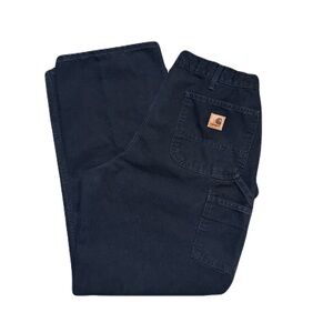 Carhartt Black Carpenter Pants Workwear Cotton Canvas B11 BLK Mens 36x30